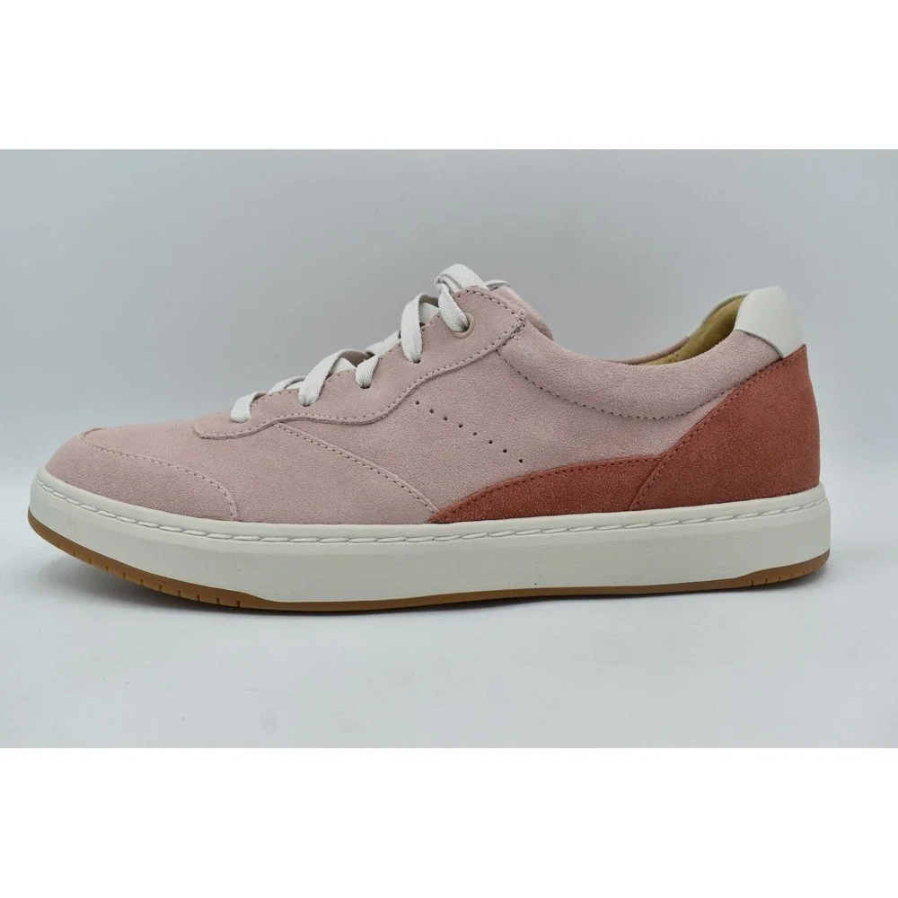 Dansko Womens Size 38 Josey Suede Blush Pink Lace Up Sneakers Shoes